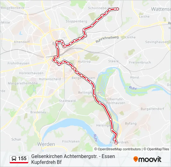 155 Bus Line Map