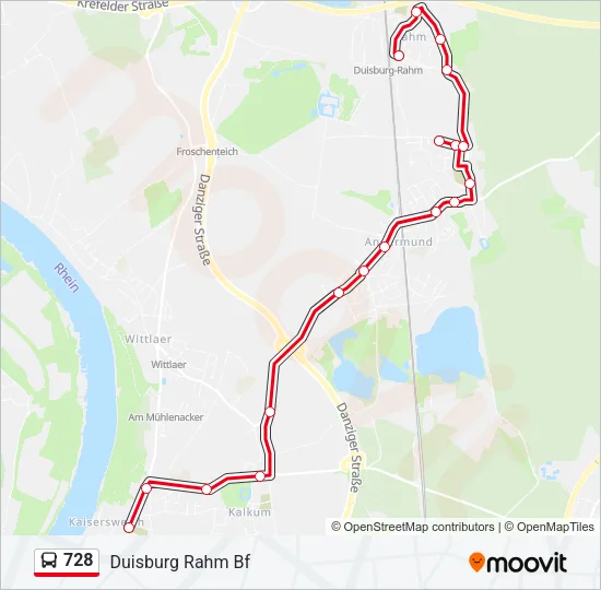 728 Bus Line Map