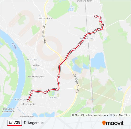 Автобус 728: карта маршрута