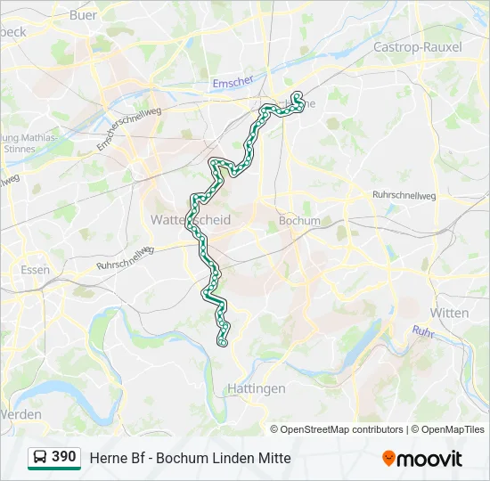 390 Bus Line Map