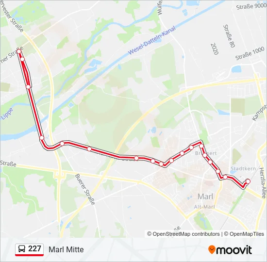 227 Bus Line Map