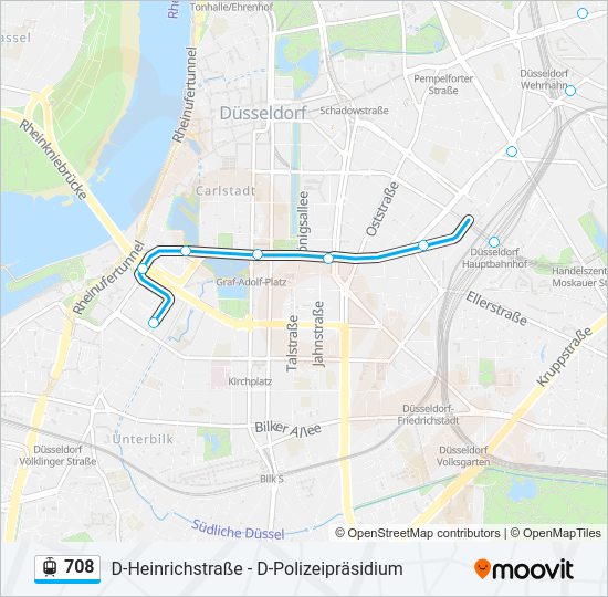 708 light rail Line Map