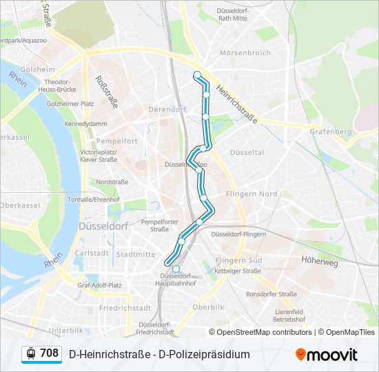 708 Route: Fahrpläne, Haltestellen & Karten - Düsseldorf Hbf (Aktualisiert)