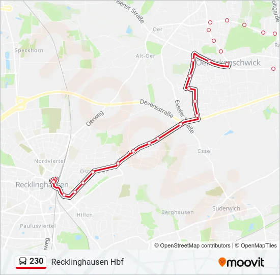 230 Bus Line Map