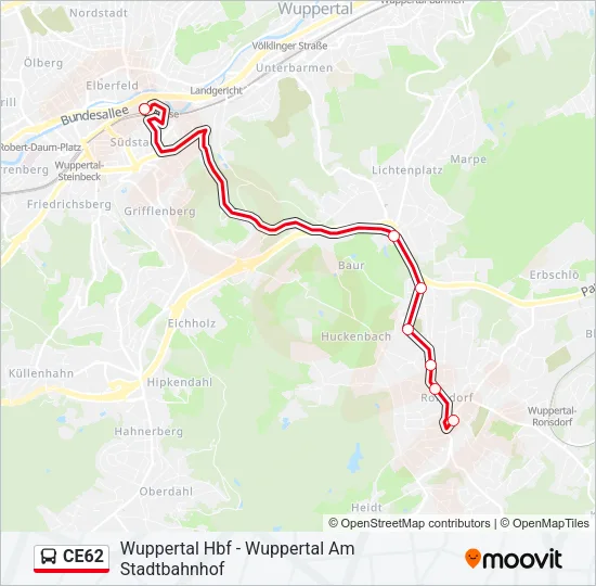 CE62 Bus Line Map