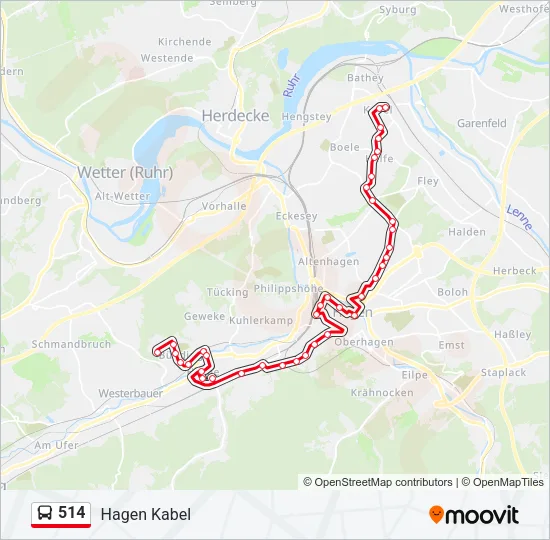 514 Bus Line Map