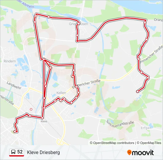 52 Bus Line Map