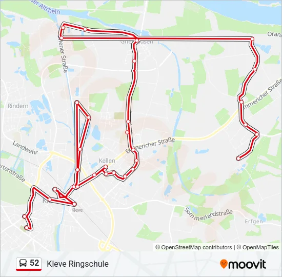 52 Bus Line Map