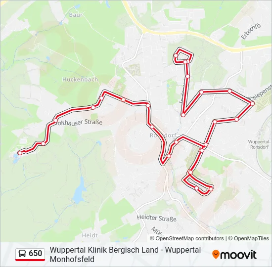 650 Bus Line Map