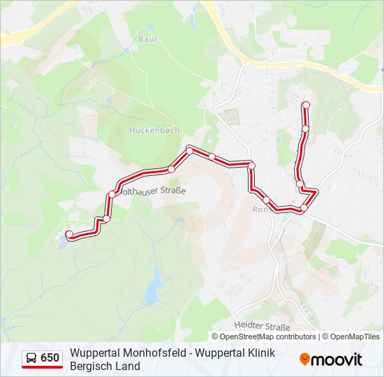 650 bus Line Map