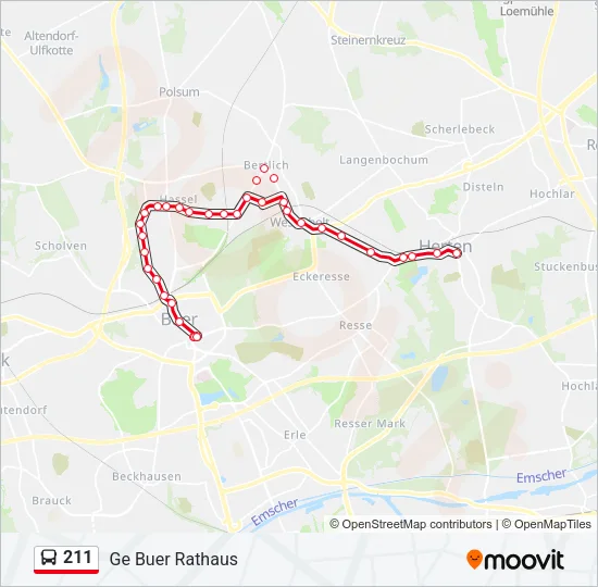 211 Bus Line Map