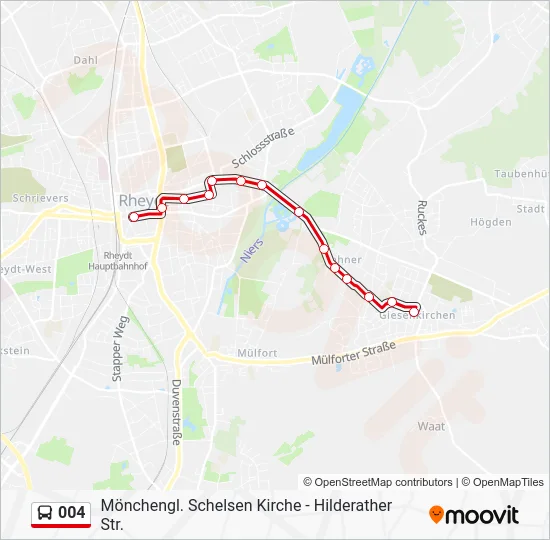 Автобус 004: карта маршрута