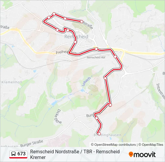 673 Bus Line Map