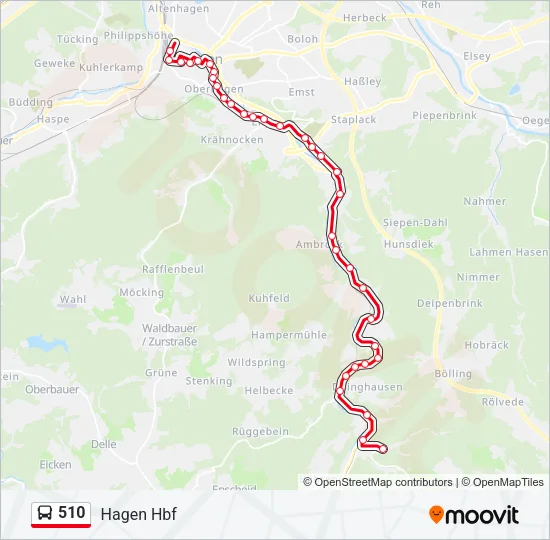 510 Bus Line Map