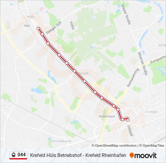 044 light rail Line Map