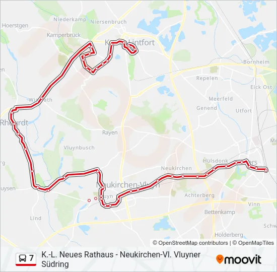 7 Bus Line Map