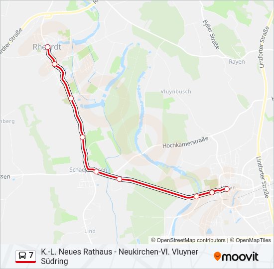 7 Bus Line Map