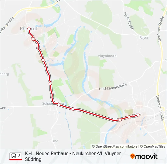 7 Bus Line Map