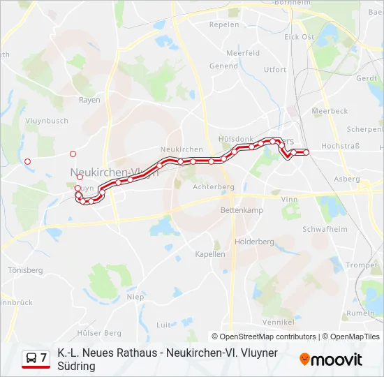 7 Bus Line Map