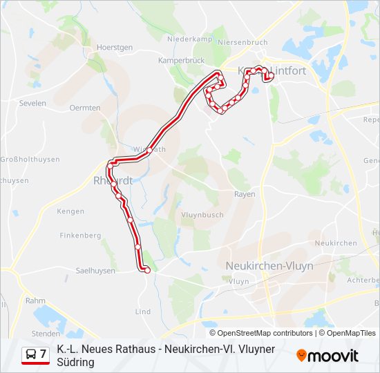 7 Bus Line Map