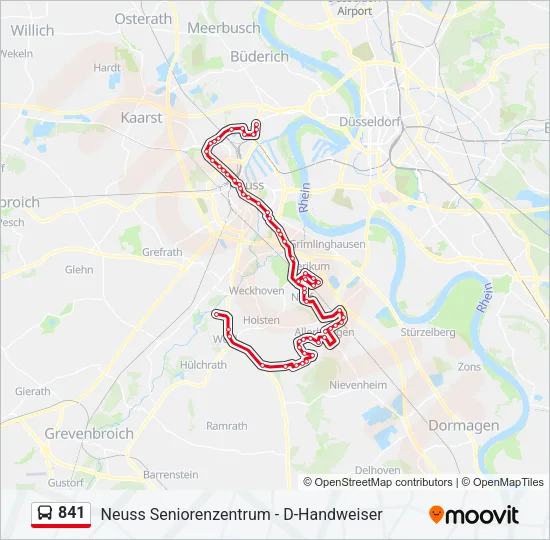 841 Bus Line Map