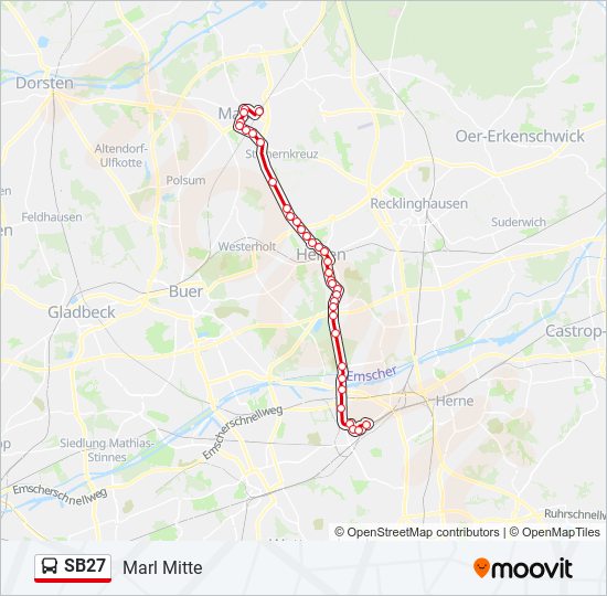 SB27 bus Line Map