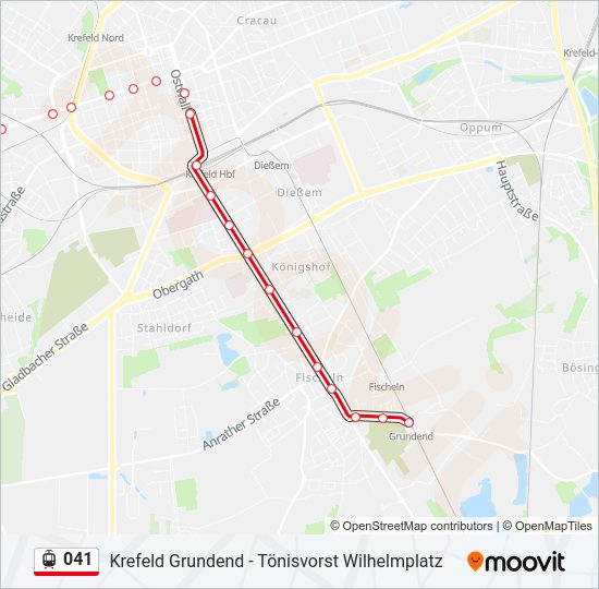 041 light rail Line Map