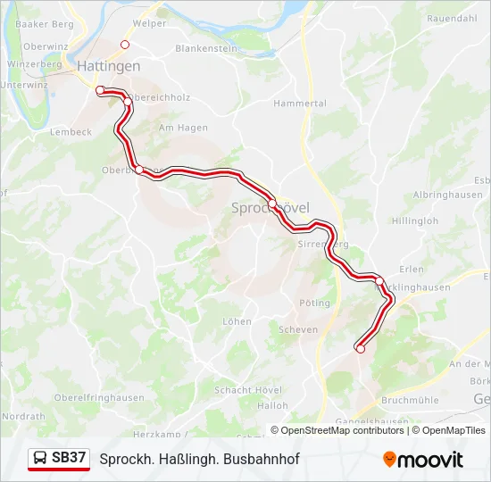 SB37 Bus Line Map