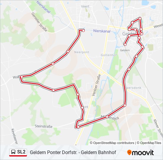 SL2 bus Line Map