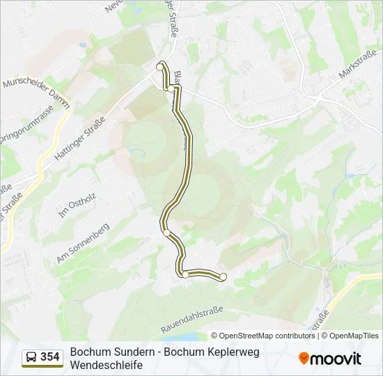 354 Bus Line Map
