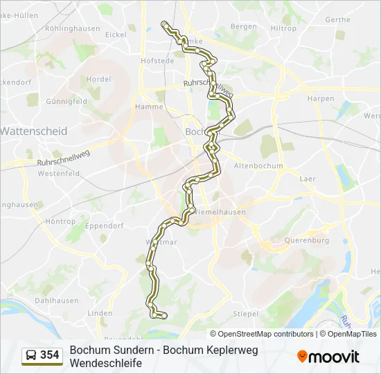 354 Bus Line Map