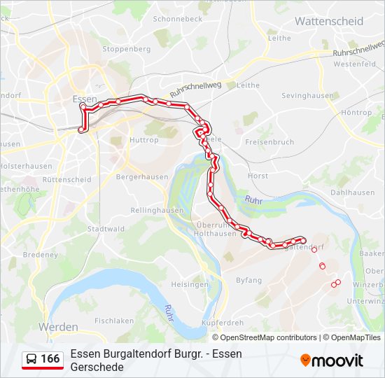166 Bus Line Map