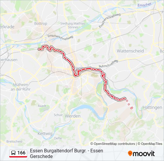 166 Bus Line Map