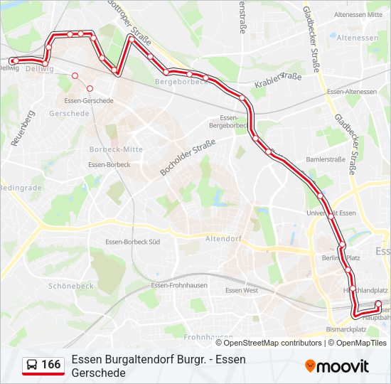 166 Bus Line Map