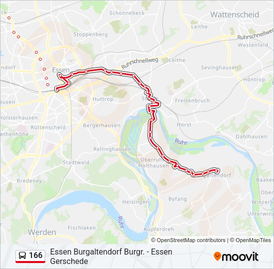 166 Bus Line Map