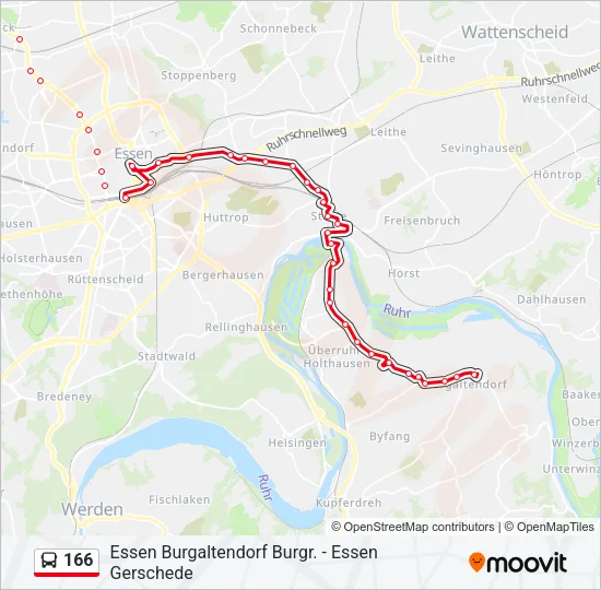 166 Bus Line Map