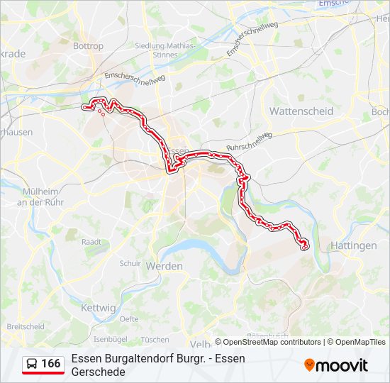 166 Bus Line Map