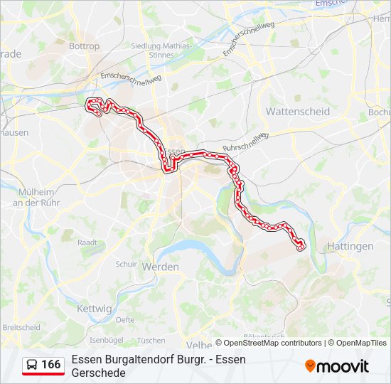 166 Bus Line Map