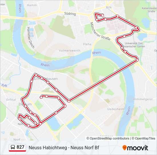827 Bus Line Map