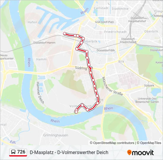 726 Bus Line Map