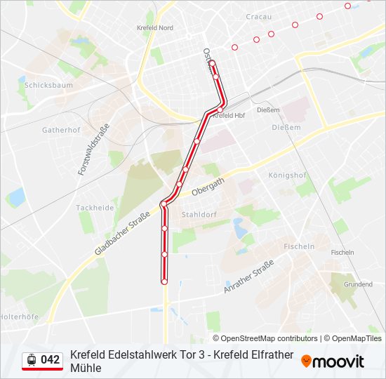 Hollywood Mitt Inheems 042 Route: Schedules, Stops & Maps - Krefeld Edelstahlwerk Tor 3 (Updated)