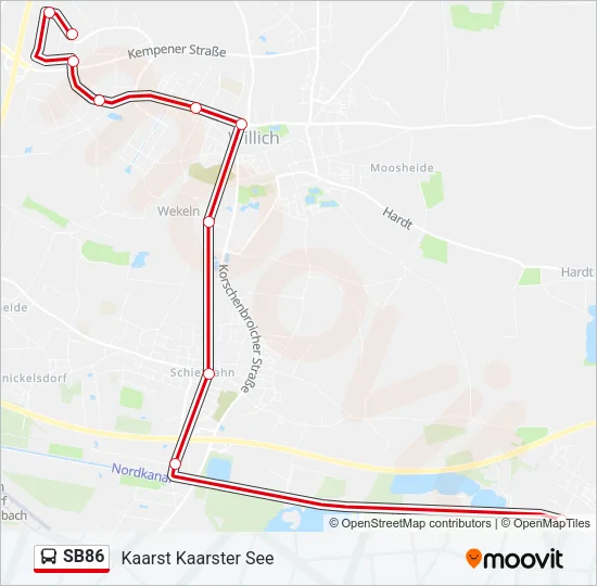 SB86 Bus Line Map