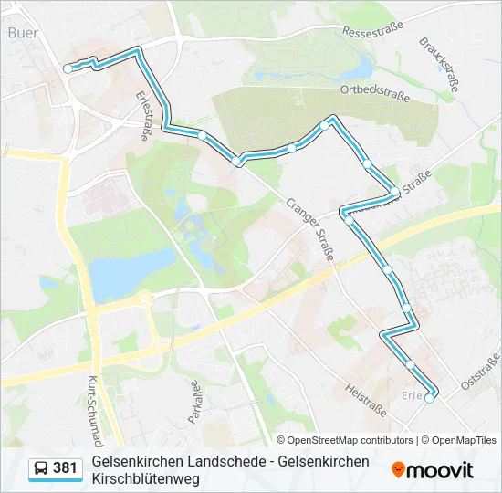 381 Bus Line Map