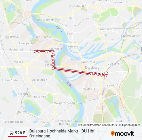 926 E Bus Line Map