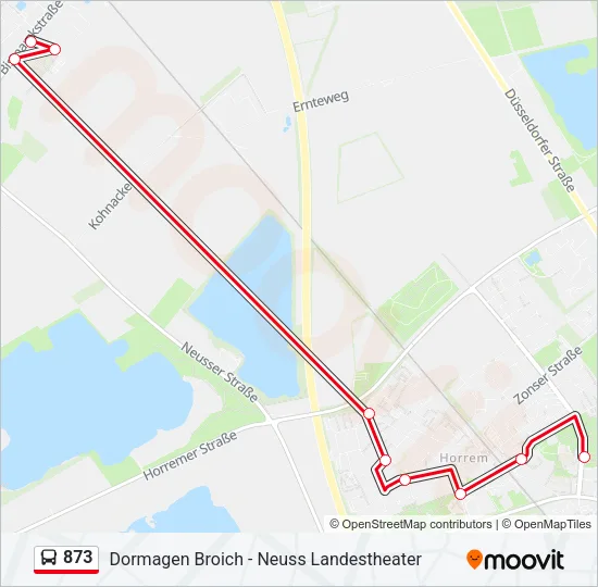 873 Bus Line Map