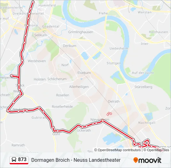 873 Bus Line Map