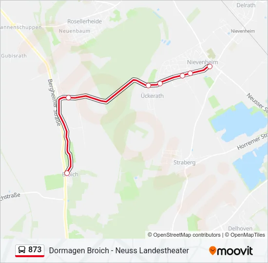 873 Bus Line Map