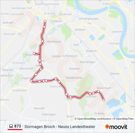 873 Bus Line Map