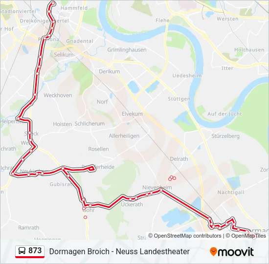 873 Bus Line Map