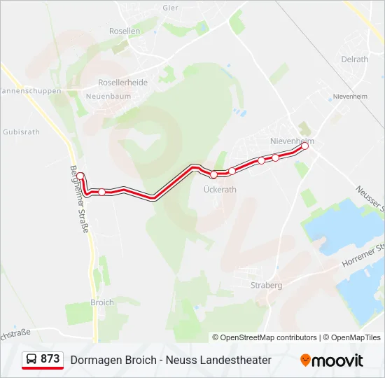 873 Bus Line Map